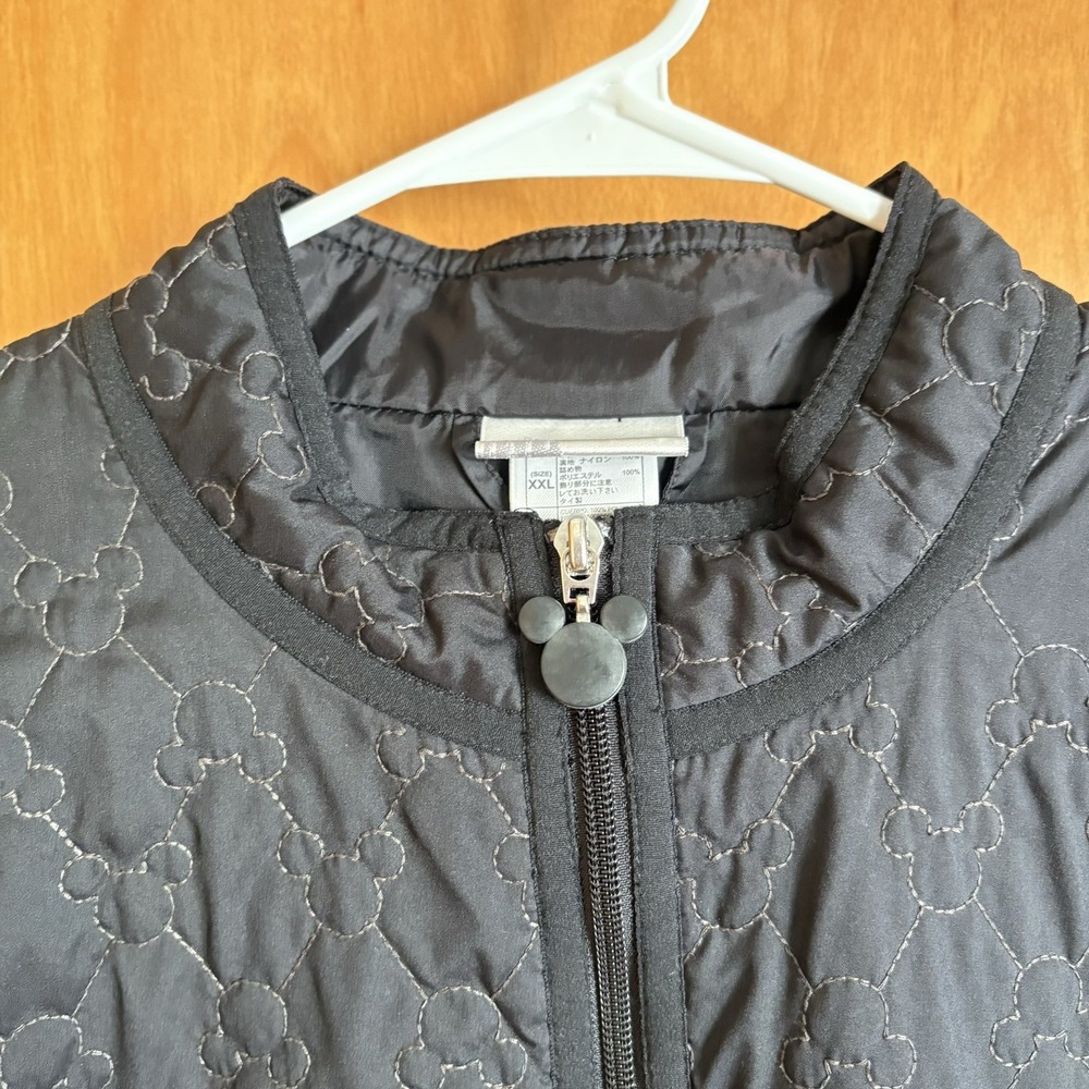 Disney Parks Black Lightweight Mickey‎ Mouse Quilted Jacket with Pockets XXL - Picture 6 of 12